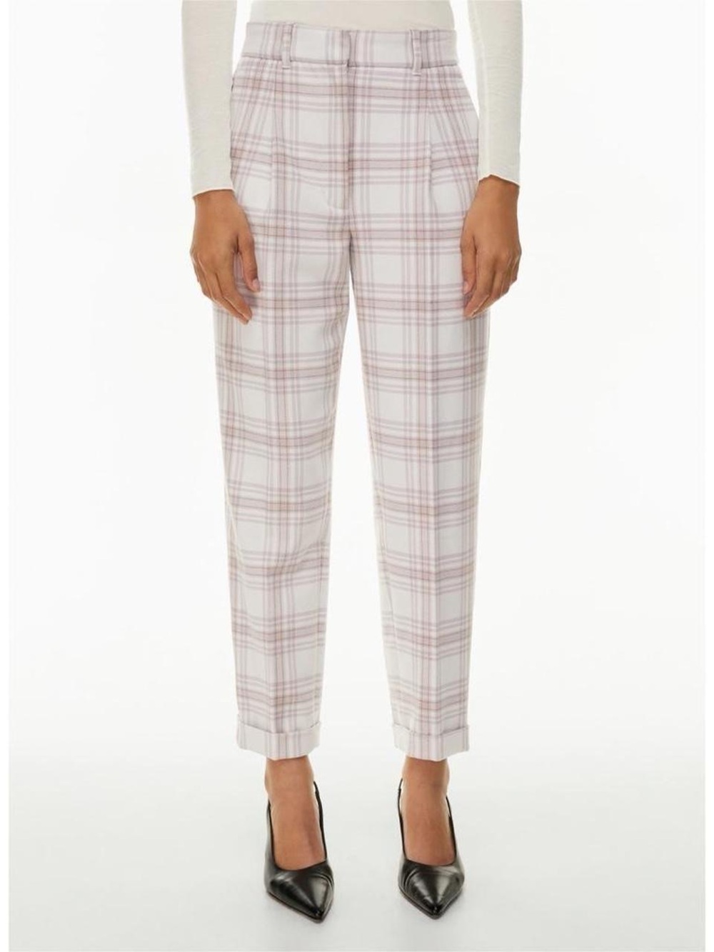 Wilfred Plaid Straight-Leg Trouser